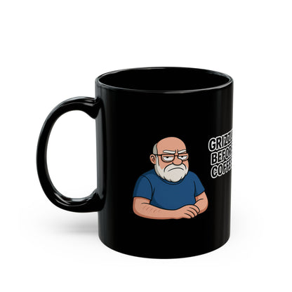 " Grizzly Before Coffee" Mug — Funny Grumpy Bear Dad Coffee Cup  0.33L (11oz )